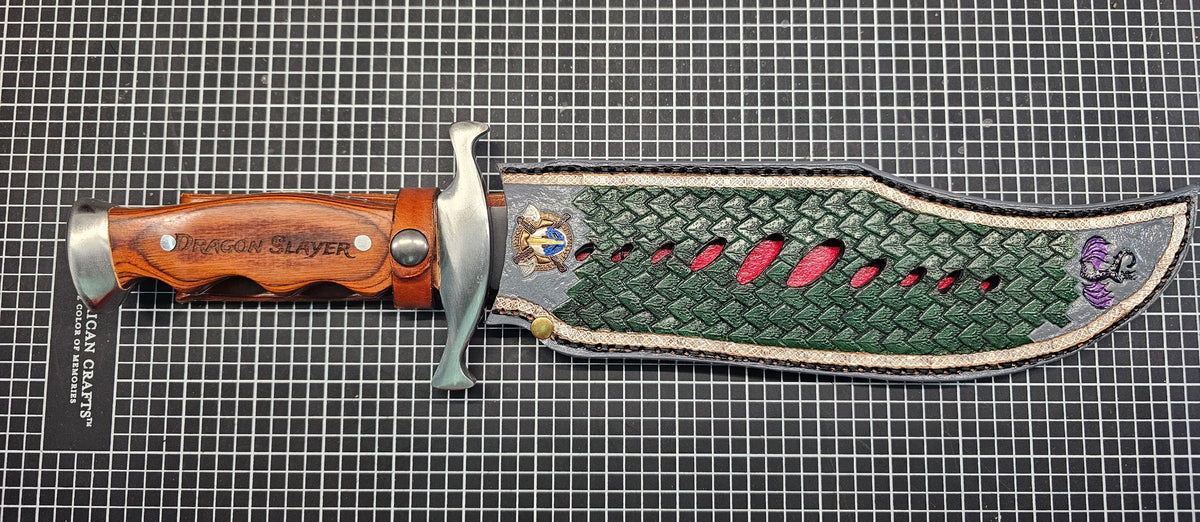 Dragon Slayer — Knife with Handcrafted Leather Sheath