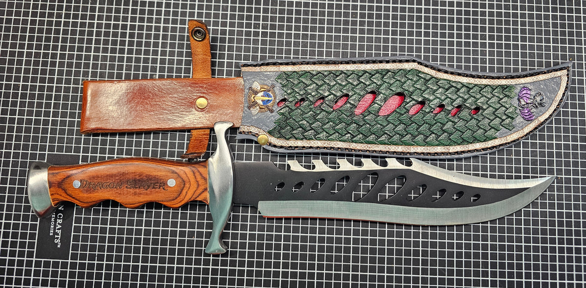 Dragon Slayer — Knife with Handcrafted Leather Sheath