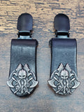 Viking - Leather Biker Boot Pant Clips — Engineer/Harness Style