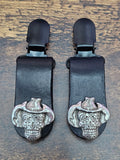Sugar Skull Cowboy Hat - Leather Biker Boot Pant Clips — Engineer Boot Style