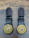 Shotgun shell - Leather Biker Boot Pant Clips — Lace-Up Style